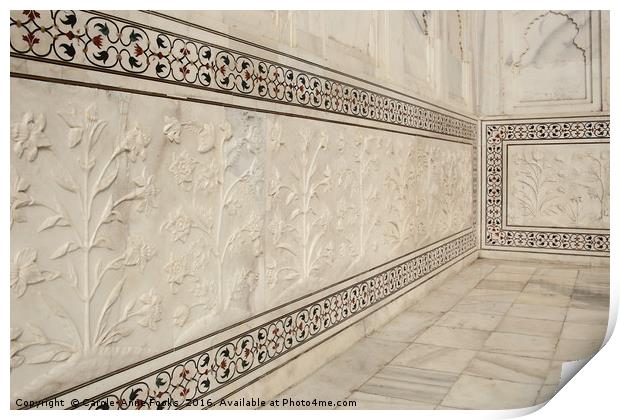 Taj Mahal Marble Inlay Print by Carole-Anne Fooks