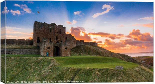 Tynemouth Priory Sunrise Canvas Print by Colin Morgan