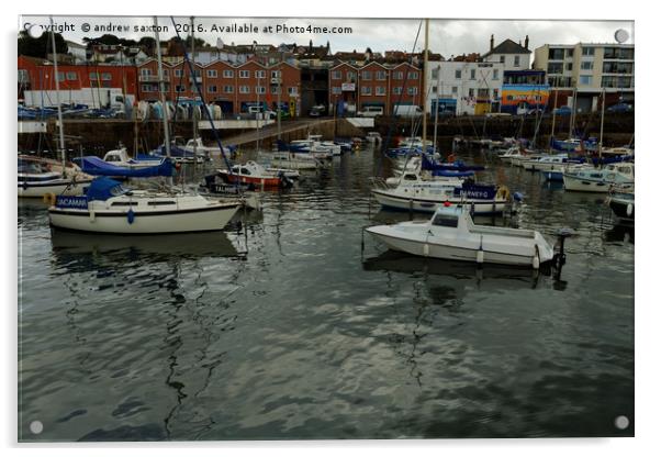 PAIGNTON HARBOUR Acrylic by andrew saxton