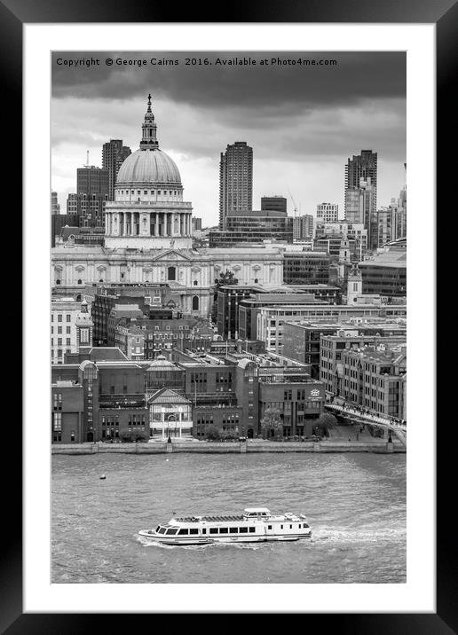 LONDON, UK - OCTOBER 20, 2016: High angle view of  Framed Mounted Print by George Cairns