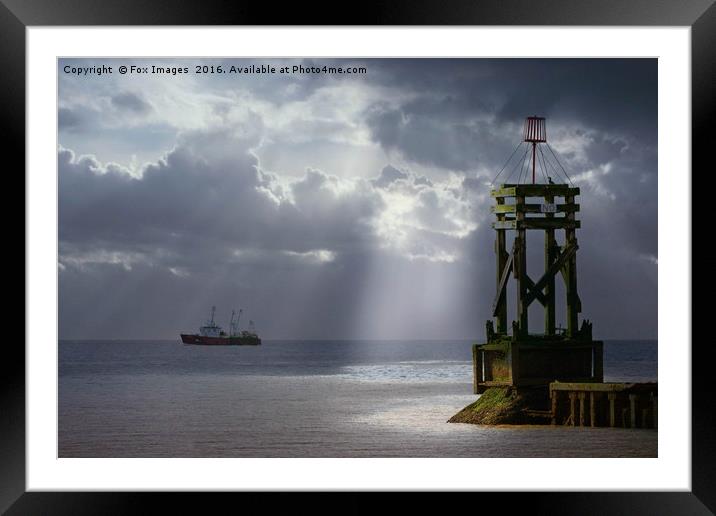 Jetty at liverpool seafront Framed Mounted Print by Derrick Fox Lomax
