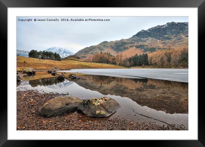 Winter Time At Blea Tarn Framed Mounted Print by Jason Connolly