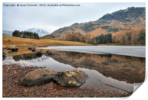 Winter Time At Blea Tarn Print by Jason Connolly