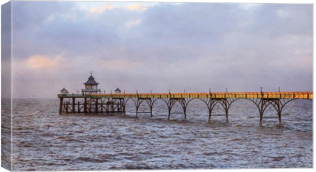 Clevedon Pier Canvas Print by Jackie Davies