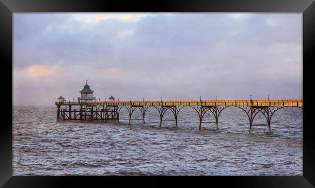 Clevedon Pier Framed Print by Jackie Davies