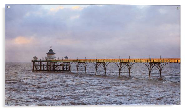 Clevedon Pier Acrylic by Jackie Davies