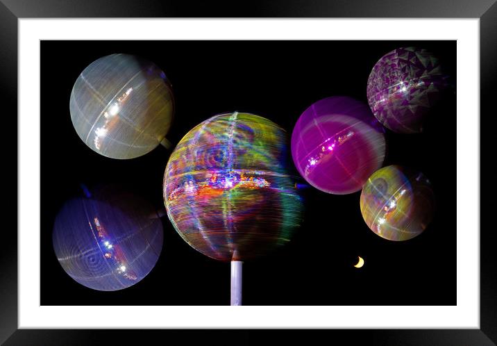 Glitter Ball Montage Framed Mounted Print by David McCulloch