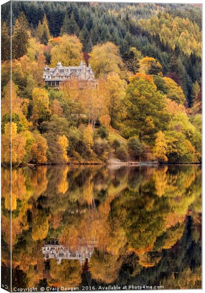 Autumn Reflections Loch Tummel Canvas Print by Craig Doogan