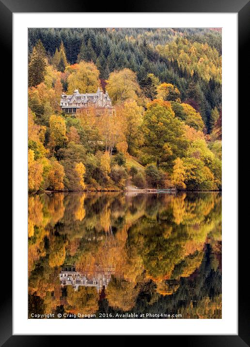 Autumn Reflections Loch Tummel Framed Mounted Print by Craig Doogan