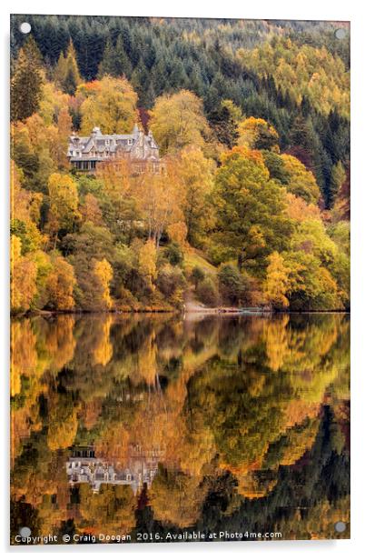Autumn Reflections Loch Tummel Acrylic by Craig Doogan
