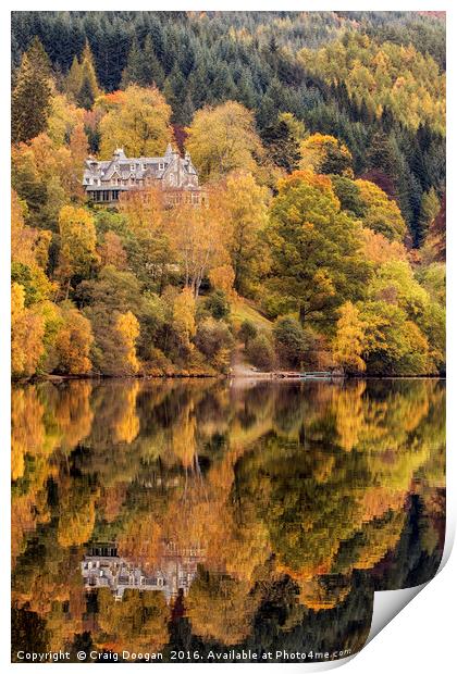 Autumn Reflections Loch Tummel Print by Craig Doogan