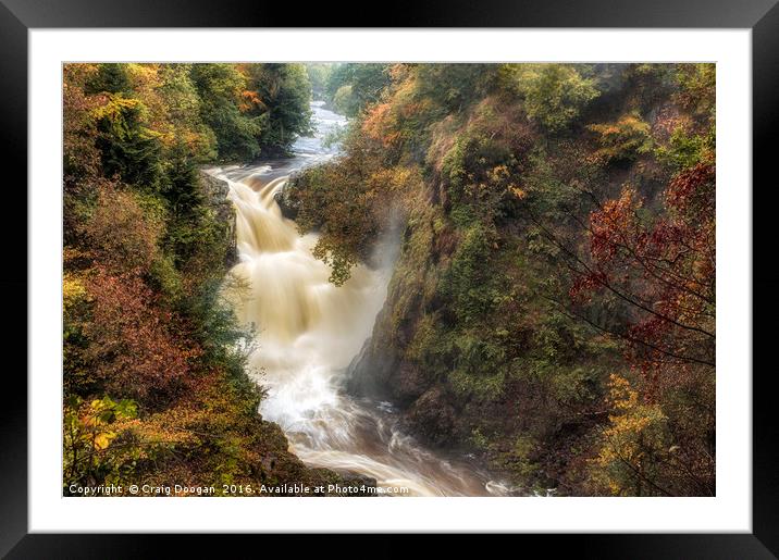Reekie Linn Gorge & Waterfall  Framed Mounted Print by Craig Doogan