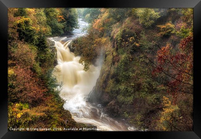 Reekie Linn Gorge & Waterfall  Framed Print by Craig Doogan