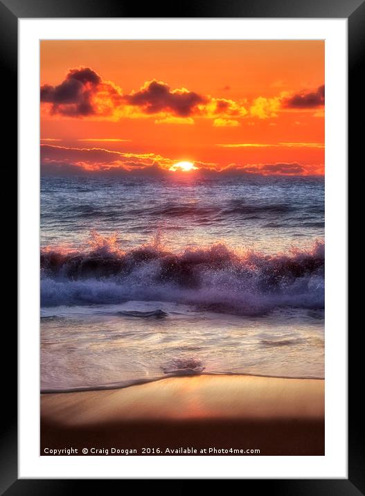 Dalmore Sunset Framed Mounted Print by Craig Doogan