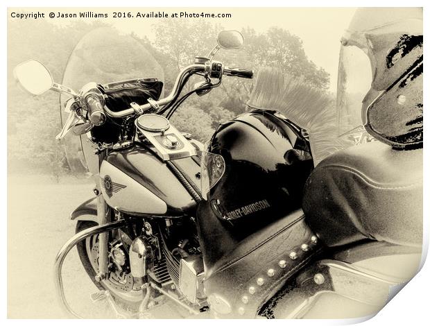 Born To Live, Live To Ride Print by Jason Williams