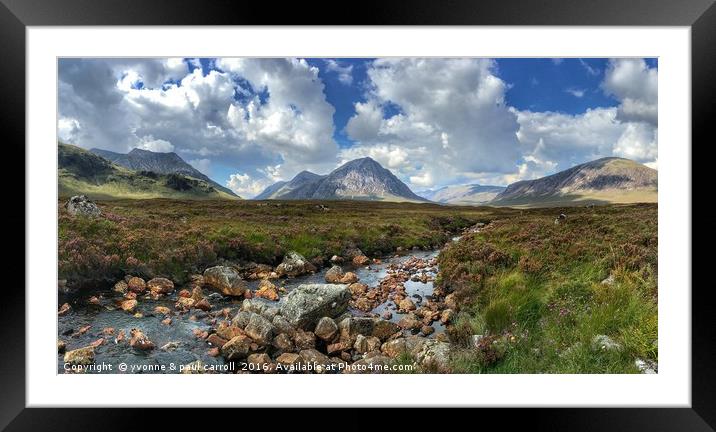 Glencoe mountains Framed Mounted Print by yvonne & paul carroll
