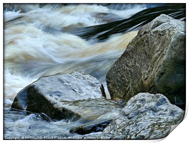 "WATER OVER ROCKS 2 " Print by ROS RIDLEY