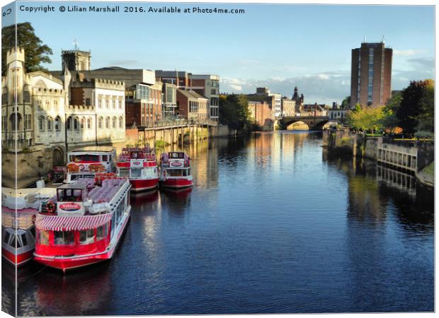 River Ouse York. Canvas Print by Lilian Marshall