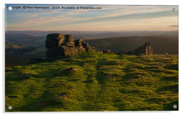 Hookney Tor on Dartmoor Acrylic by Pete Hemington