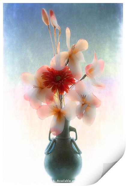Flowers in Vase #2 Print by Peter Yardley