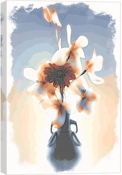 Flowers in Vase #3 Canvas Print by Peter Yardley