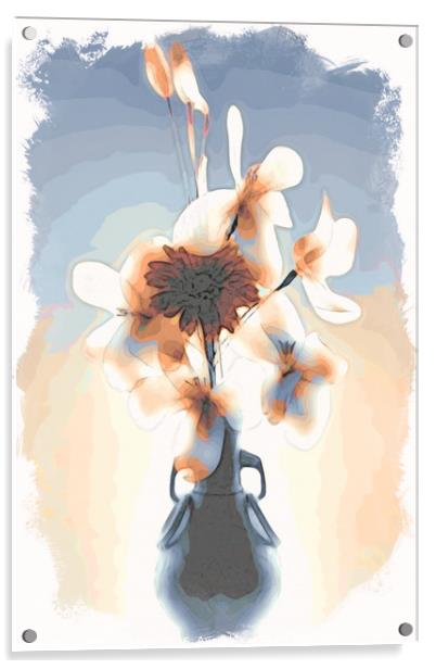 Flowers in Vase #3 Acrylic by Peter Yardley