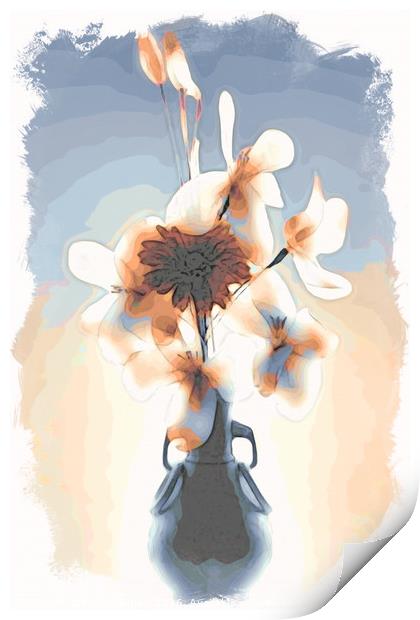 Flowers in Vase #3 Print by Peter Yardley
