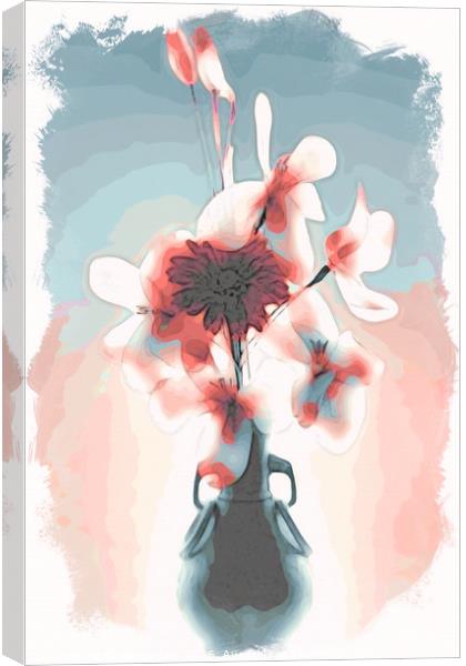 Flowers in Vase #4 Canvas Print by Peter Yardley
