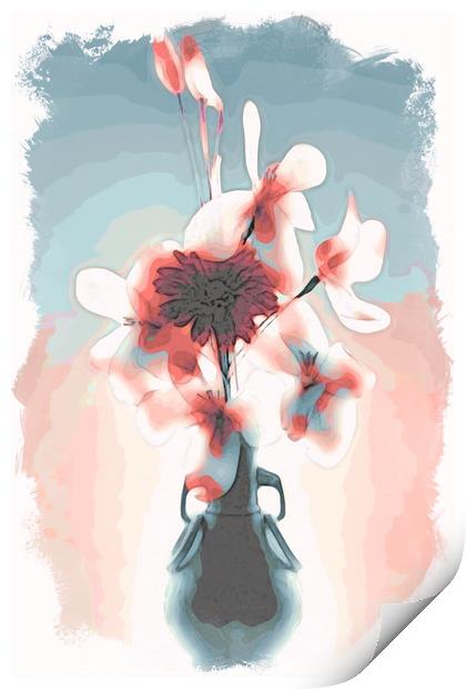 Flowers in Vase #4 Print by Peter Yardley