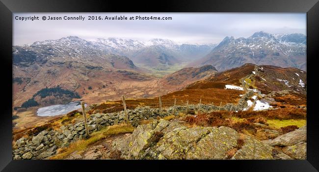 Views From Lingmoor Fell Framed Print by Jason Connolly