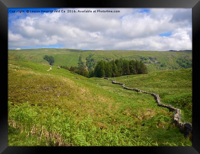 High Tove from Puddingstone Bank, Watendlath, Lake Framed Print by Louise Heusinkveld