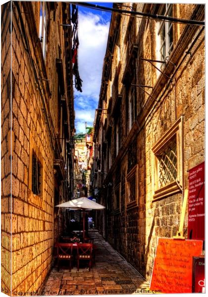 Dubrovnik Alleyway Canvas Print by Tom Gomez