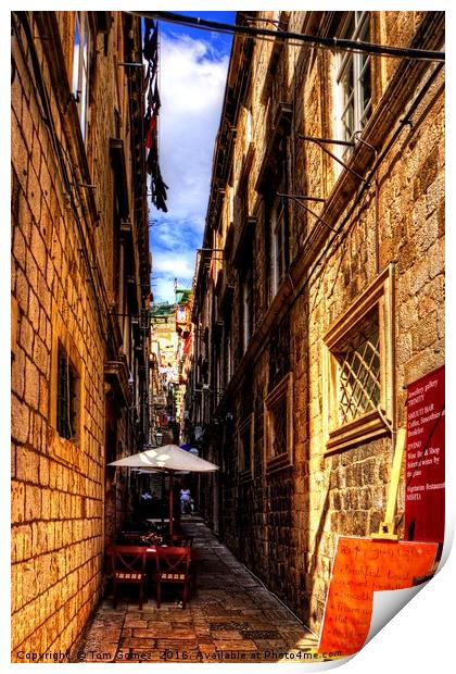 Dubrovnik Alleyway Print by Tom Gomez