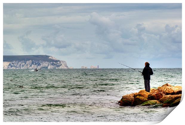 Lone Angler 2 Print by Chris Day