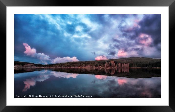 Sunset at Loch Kennard Framed Mounted Print by Craig Doogan