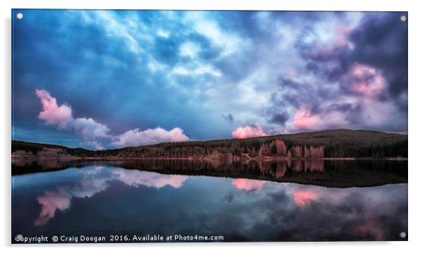 Sunset at Loch Kennard Acrylic by Craig Doogan