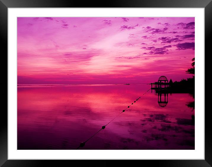 Pink Jamaica Sunrise Framed Mounted Print by Paul Macro