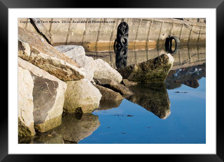Reflections Rock Framed Mounted Print by Terri Waters