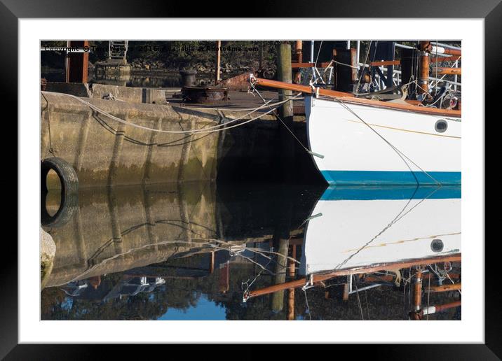 Boatyard Reflections Framed Mounted Print by Terri Waters