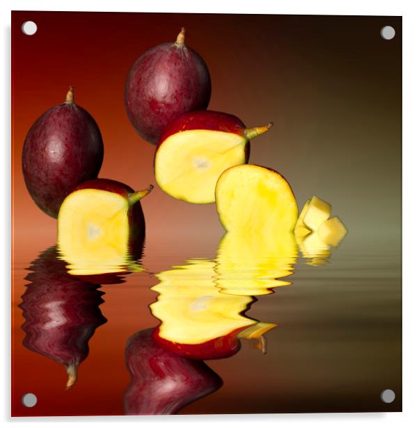 Fresh ripe mango fruits Acrylic by David French