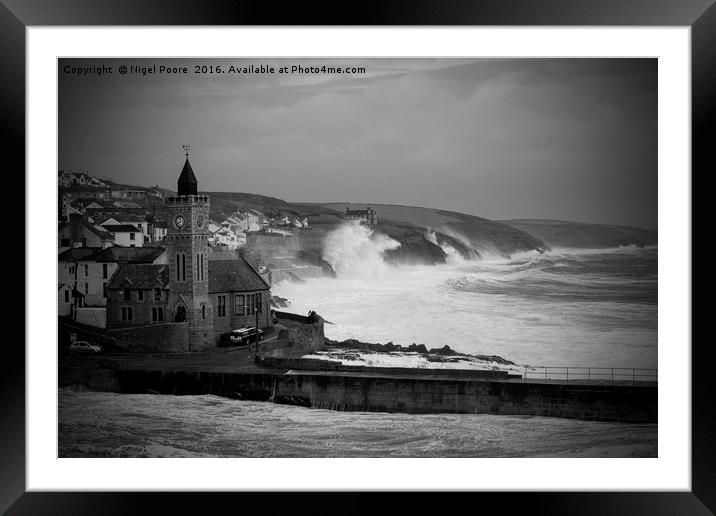 Stormy Seas Framed Mounted Print by Nigel Poore