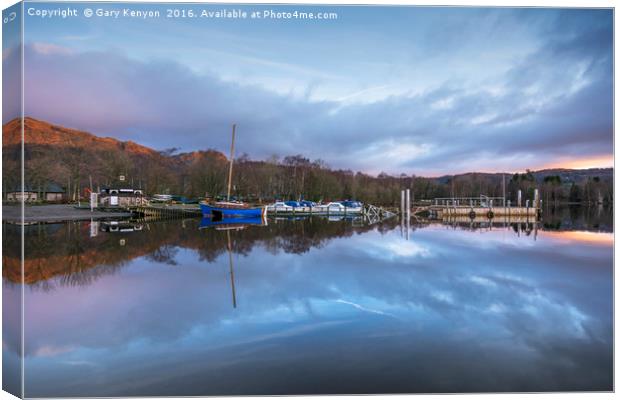 Coniston Sunrise Reflections One Morning Canvas Print by Gary Kenyon