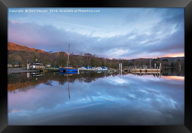 Coniston Sunrise Reflections One Morning Framed Print by Gary Kenyon