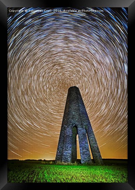 Time flies over the Daymark Framed Print by Sebastien Coell