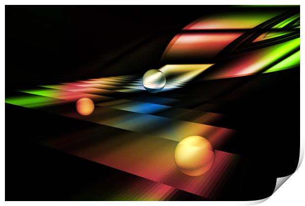 colorful light and shadow Print by Dagmar Giers