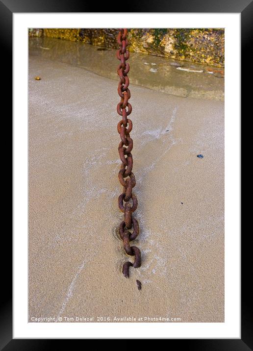 Chain in the sand Framed Mounted Print by Tom Dolezal