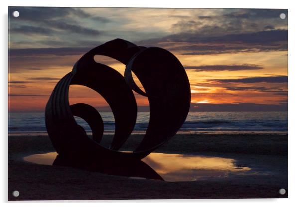 Mary's Shell at Sunset Acrylic by Carl Blackburn
