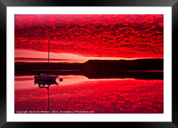 Loch Greshornish Sunrise 3 Framed Mounted Print by Derek Whitton