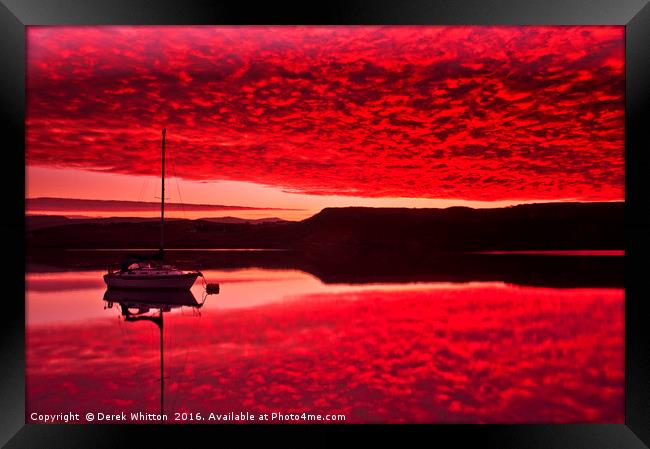 Loch Greshornish Sunrise 3 Framed Print by Derek Whitton