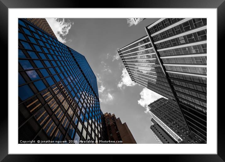 Structures Of NYC-bicolors 1 Framed Mounted Print by jonathan nguyen